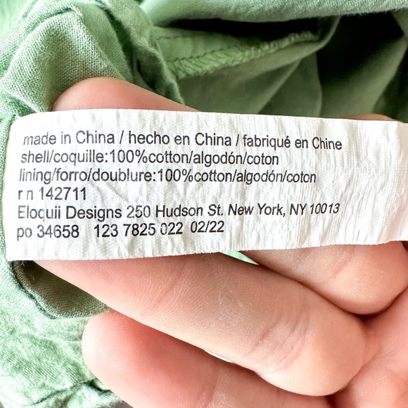 Eloquii Green Swiss Dot Ruffle Mini Dress - Picture 5 of 6